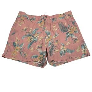 American Eagle Mens Swim Shorts Size XL Pink Floral Board Shorts Casual Zip Fly